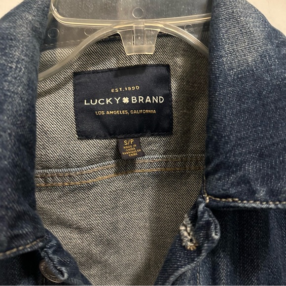 Lucky Brand 'Tomboy Trucker' Jean Jacket Customized with Patches Size: Small - Picture 6 of 8